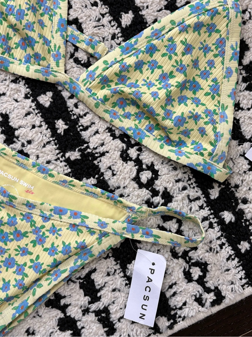 PacSun Chloe Floral Ribbed Bikini Set